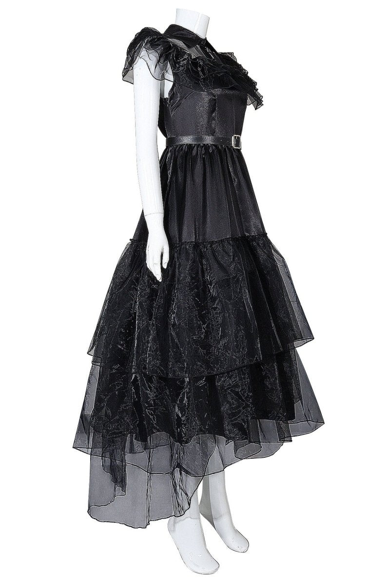 wednesday dance dress Wednesday's Rave'N Kids Costume adult costume Wednesday Addams Black Dance Dress