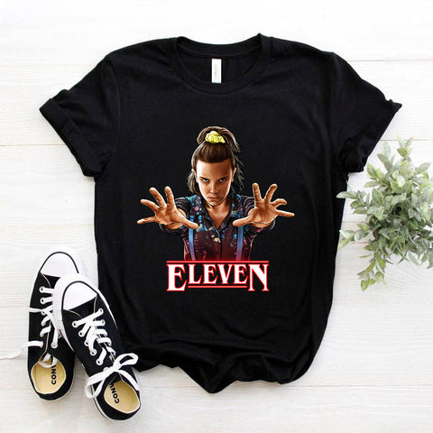 T Shirt with Eleven Print Stranger Things