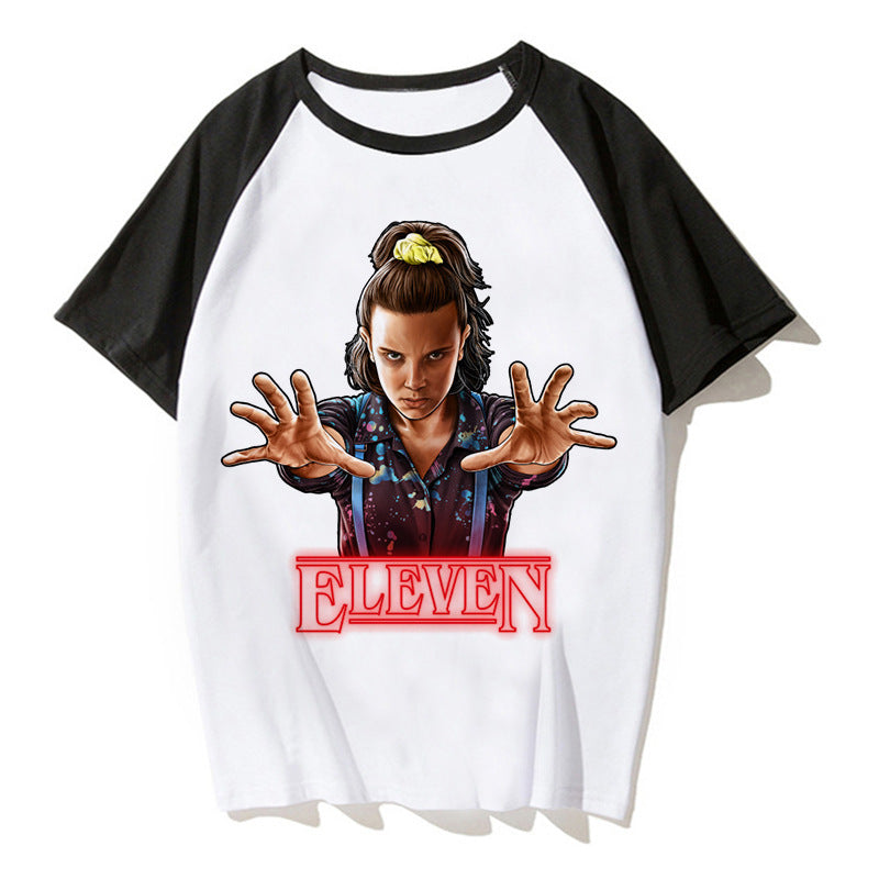 T Shirt with Eleven Print Stranger Things