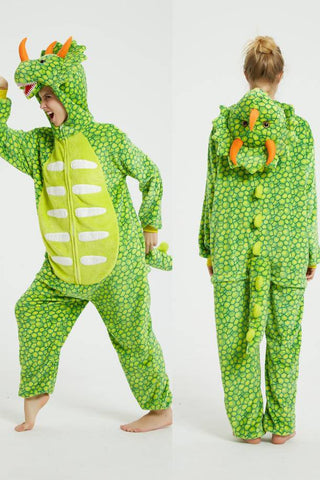 Triceratops Onesie Costume For Men Women Kids-Green