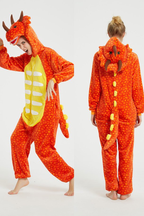 Triceratops Onesie Kigurumi Costume For Adults and Kids