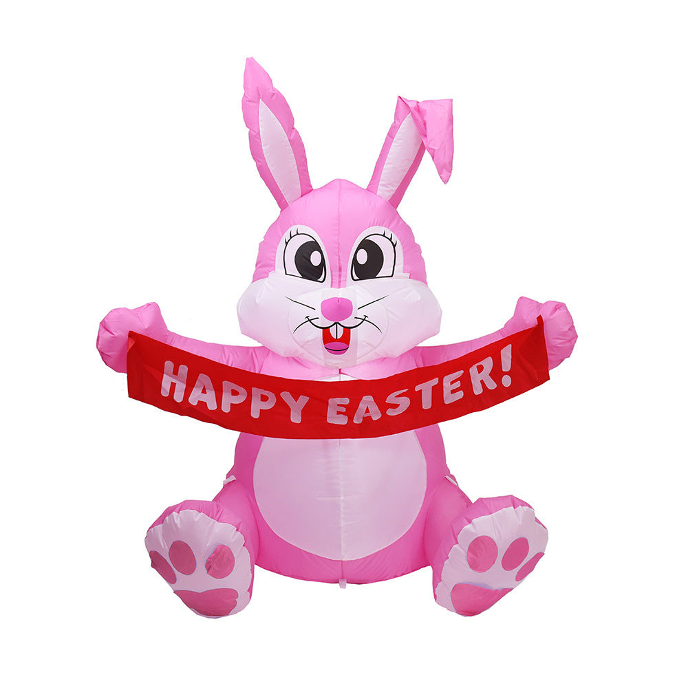 5 Ft Easter Bunny Blow Up Yard Decoration