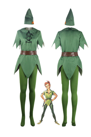 Adult Peter Pan Costume Outfit Suit