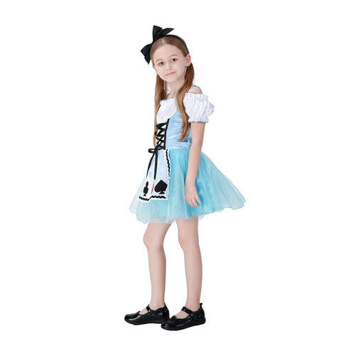 Kid's Alice in Wonderland Short Dress Costume