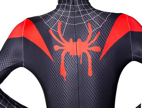 Boys Miles Morales Suit Costume Spiderman into the Spiderverse Outfit
