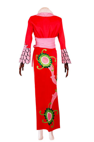 One Piece Boa Hancock Dress Cosplay Costume Red