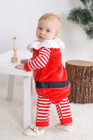 Christmas Baby Romper , Santa Costume for Babies