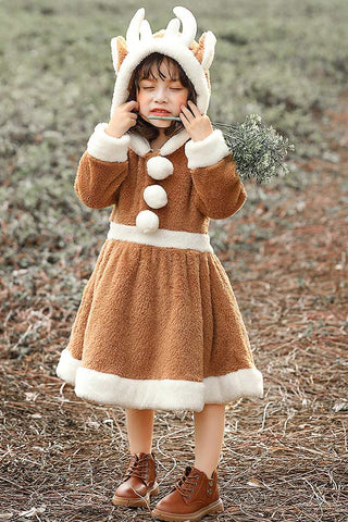 Christmas Reindeer Dress Christmas Costume for Girls