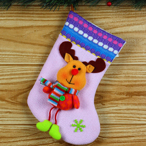 6 Piece Christmas Stockings for Family Holiday Decoration