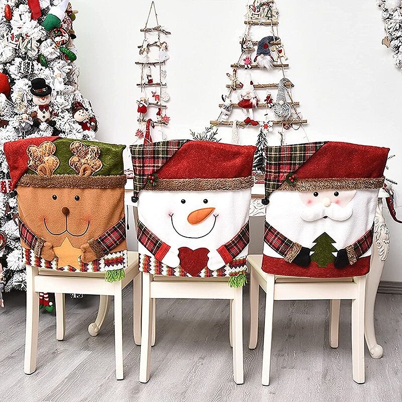Christmas Ornament Chair Back Covers 1 Pack (3 Pieces)
