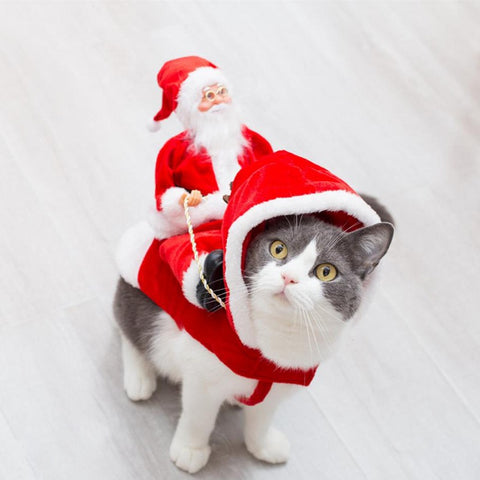 Pet Christmas Costume Santa Claus Snowman Outfits