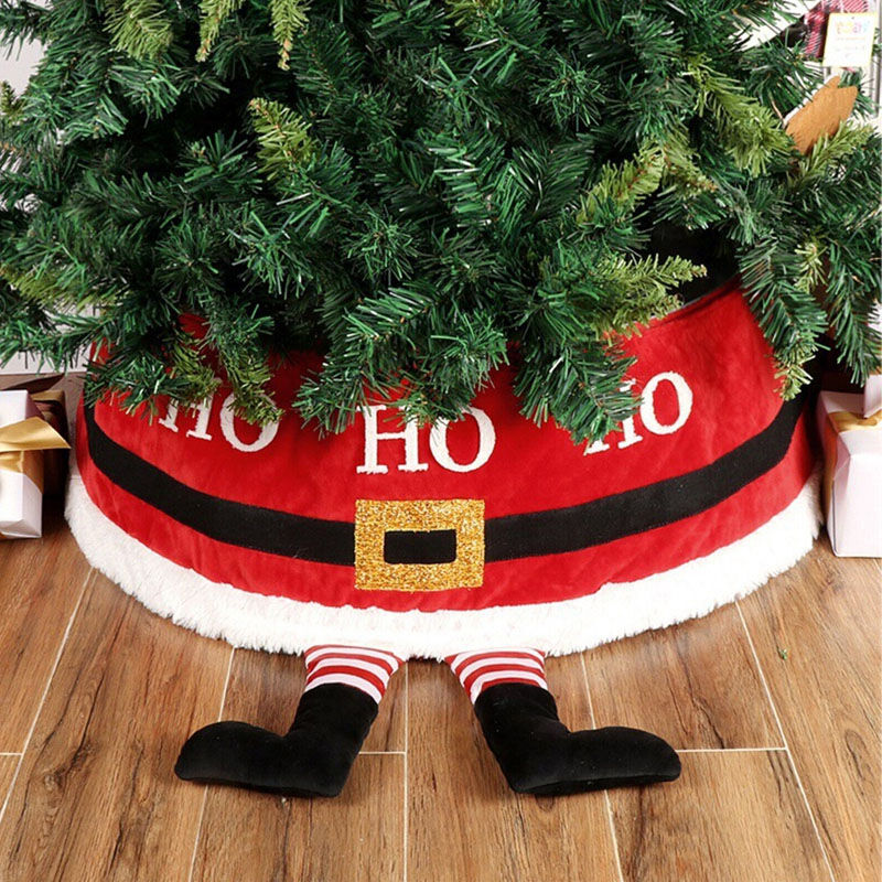 Christmas Santa Leg Tree Skirt