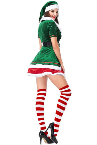 Women Christmas Elf Costume Dress
