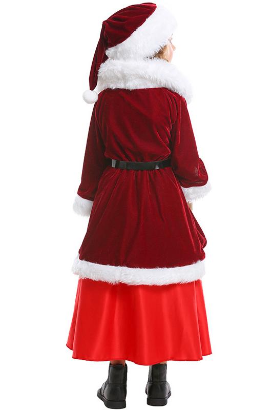 Mrs Santa Claus Suit Dress Costume For Kids