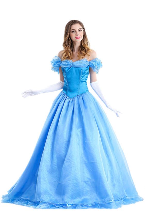 Cinderella Costume Women Fancy Dress For Adults