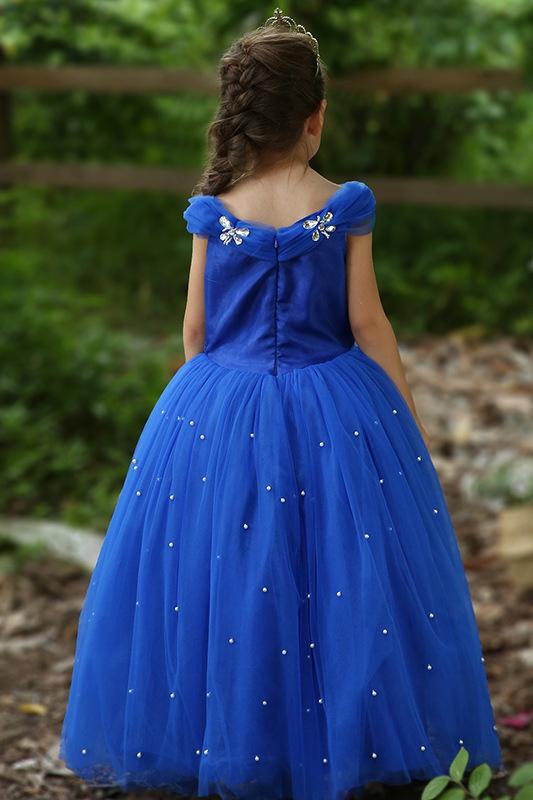 Cinderella Inspired Princess Dress For Kids Girls