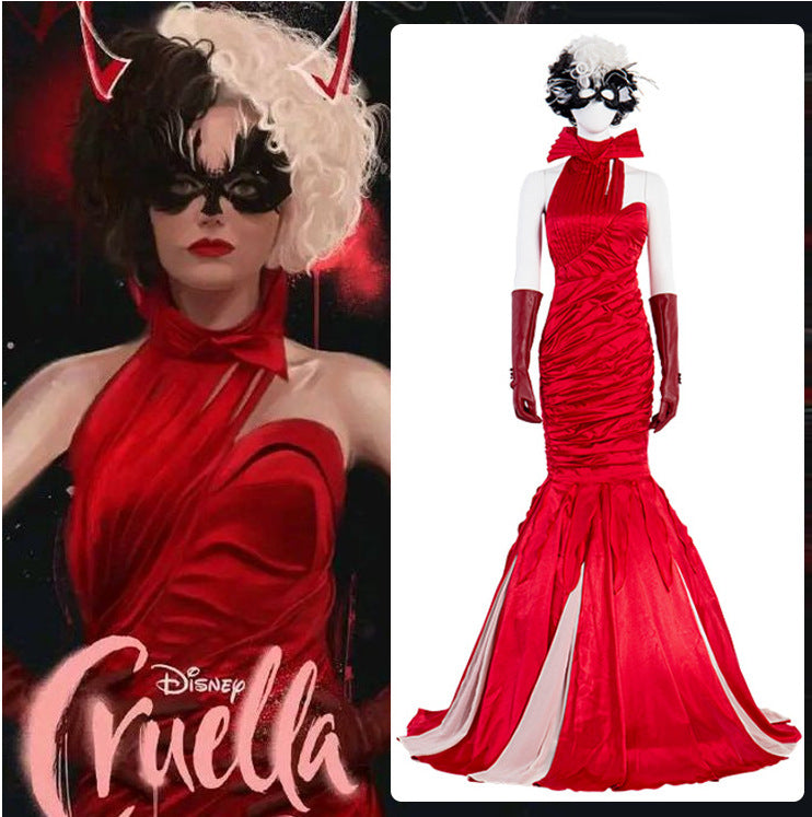 Adults' Cruella De Vil Costume Red Dress