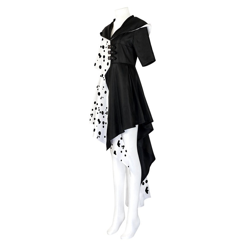 Adults' Cruella De Vil Costume Black White Dress