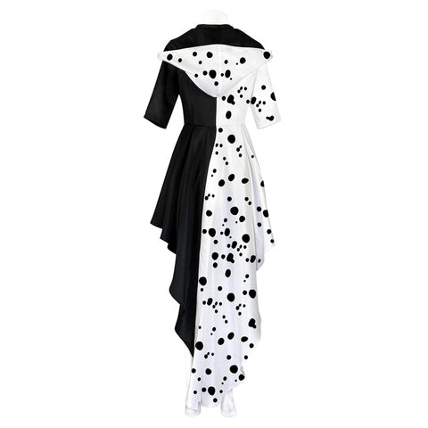 Adults' Cruella De Vil Costume Black White Dress