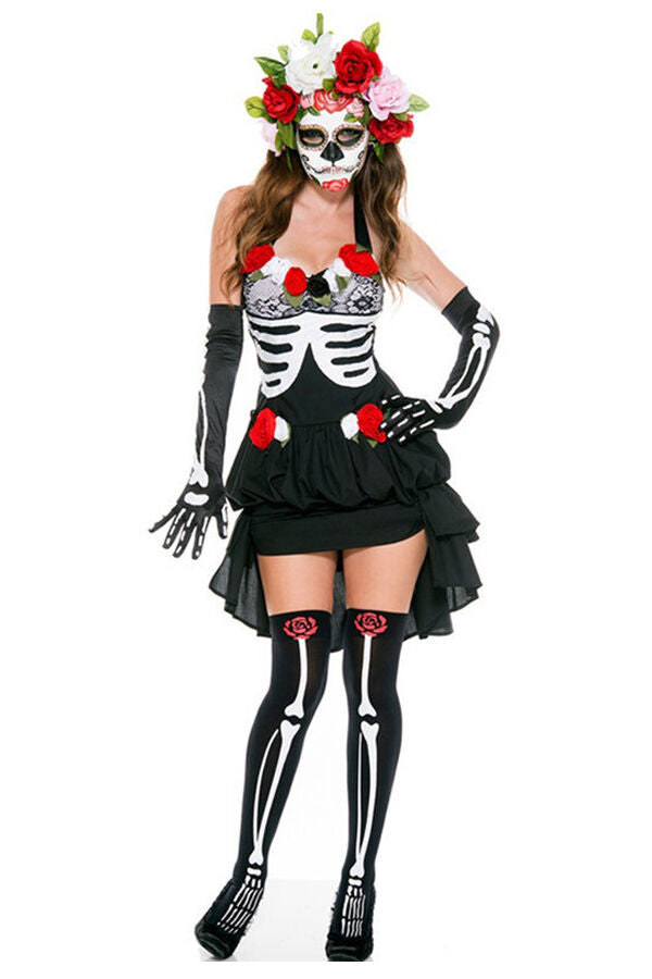 Day of the Dead Skeleton Dress Costume For Women