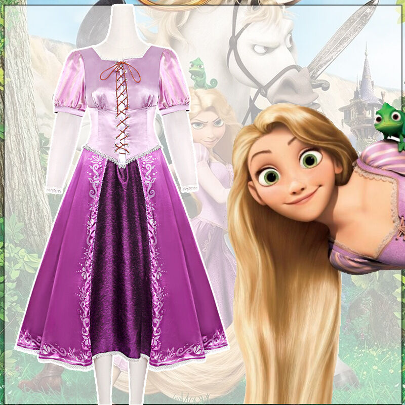 Disney Tangled Princess Rapunzel Dress For Adult And Kids