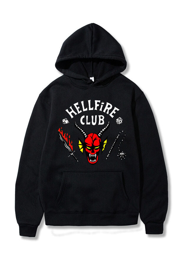 Dustin Hellfire Club Halloween Costume Hoodie. Stranger Things 4