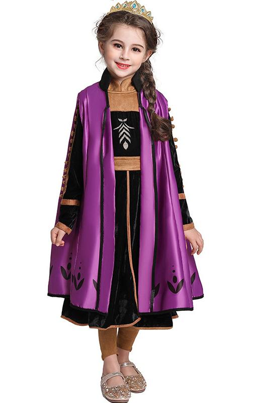 Frozen 2 Anna Dress Outfit Costume For Girls
