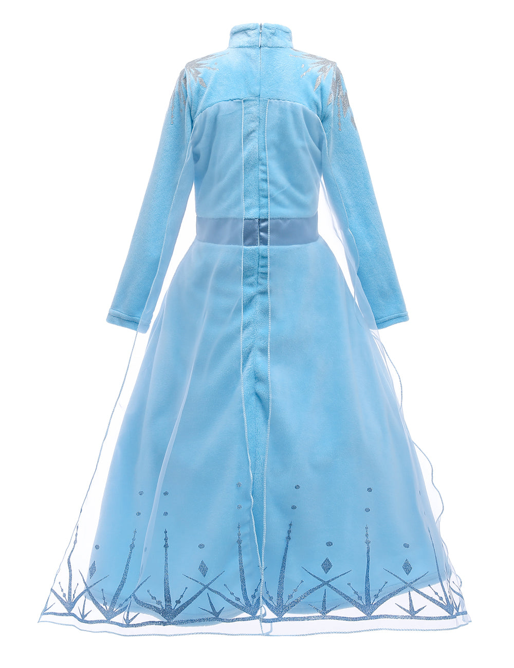 Frozen Elsa Dress for Toddlers and Kids, Blue Long Sleeve