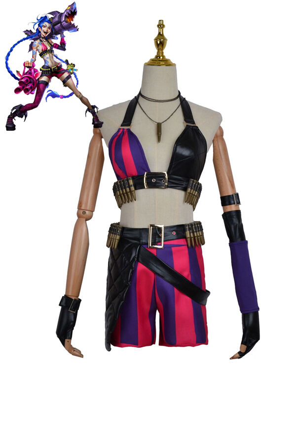 League Of Legends LOL Loose Cannon Jinx Outfits Costume