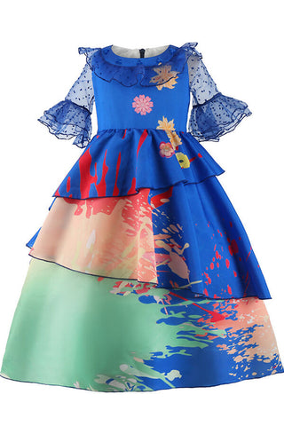 Girls Encanto Isabela Dress Costume Blue