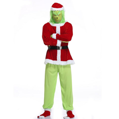 Christmas Grinch Santa Costume For Adult Men