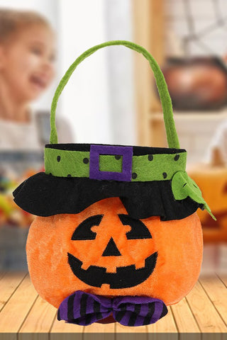 Halloween Candy Bag, Round Pumpkin Handbag for Kids