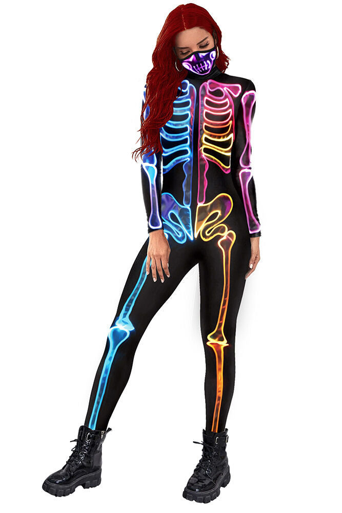 Halloween 3D Skeleton Jumpsuit Costumes