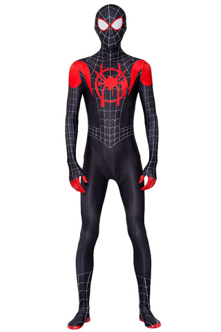 Boys Miles Morales Suit Costume Spiderman into the Spiderverse Outfit