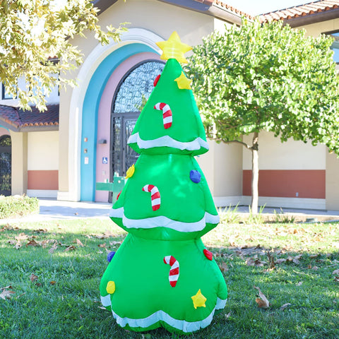 Inflatable Christmas Tree Yard Decoration with LED Lights