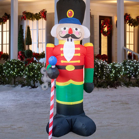 8 ft Giant Christmas Inflatable Nutcracker Blow Up Yard Decoration