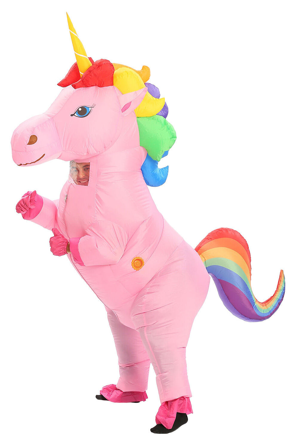 Adult Inflatable Pink Unicorn Costume