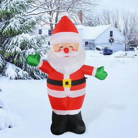 Christmas Inflatable Santa Claus Yard Decoration with LED Lights