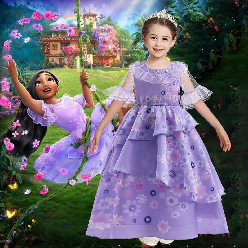 Disney Encanto Isabela Dress Costume for Children Sizes 4-6X Ages 3 & Up