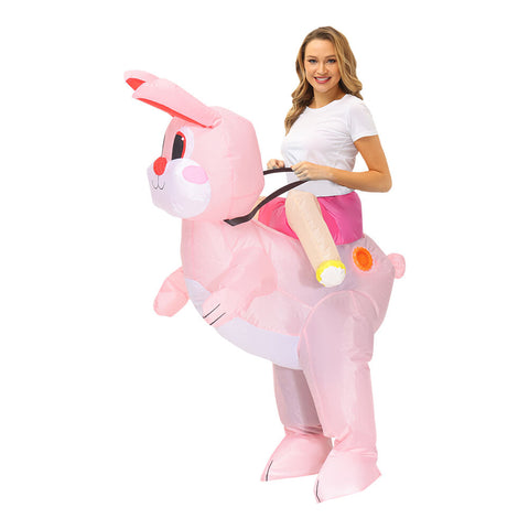 Adult Inflatable Ride On Bunny Costume for Easter and Halloween