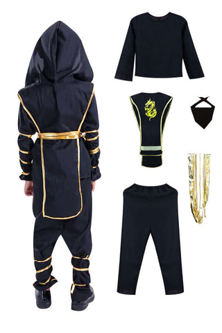 Kids Naruto Warrior Suit Costume Ninja Clothes