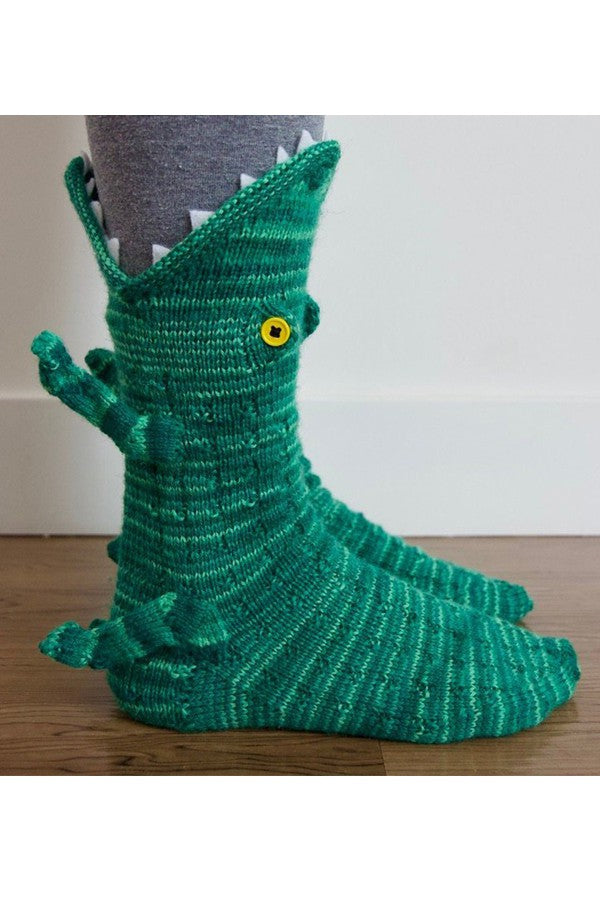 Knit Mid-Calf Animal Socks for Adults