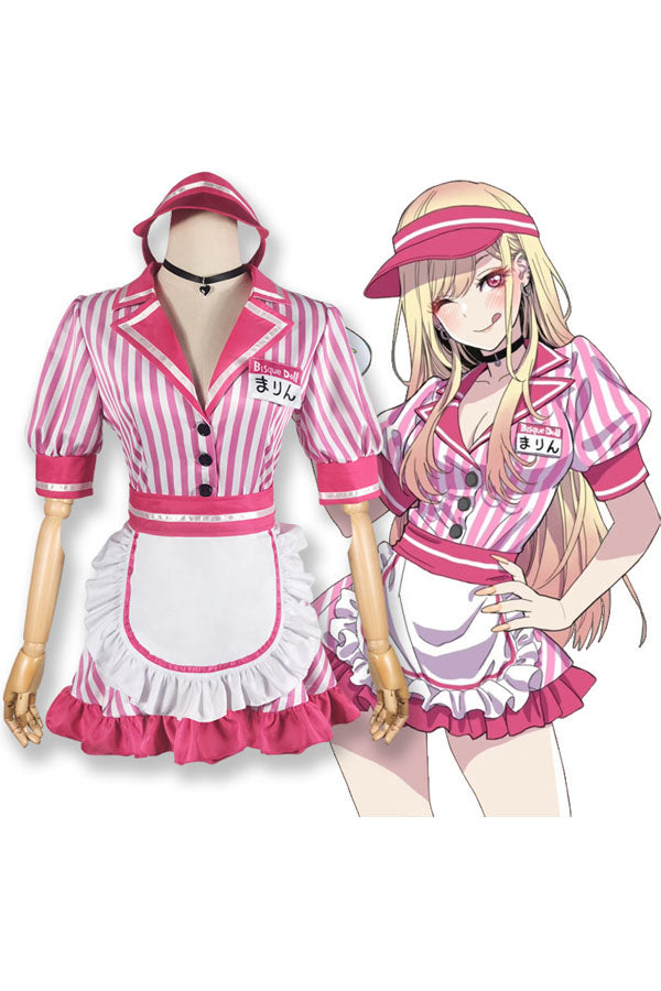 Marin Kitagawa Pink Maid Dress Costume, My Dress Up Darling Cosplay