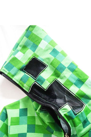 Minecraft Creeper Hoodie Costume For Teens and Kids