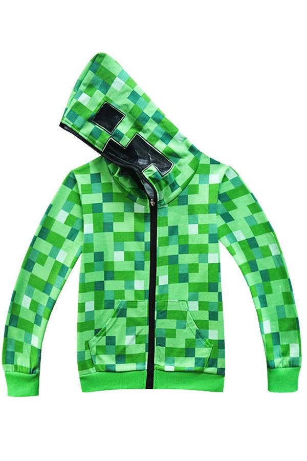 Minecraft Creeper Hoodie Costume For Teens and Kids