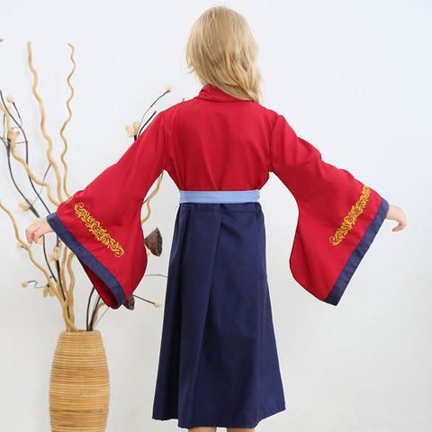 Mulan Dress Costume For Kids, Red
