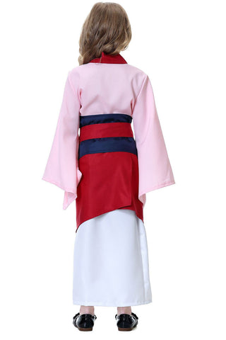 Mulan Dress Costume For Kids, Pink