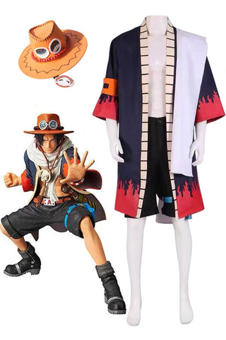 One Piece Portgas D Ace Alabasta Cosplay Costume