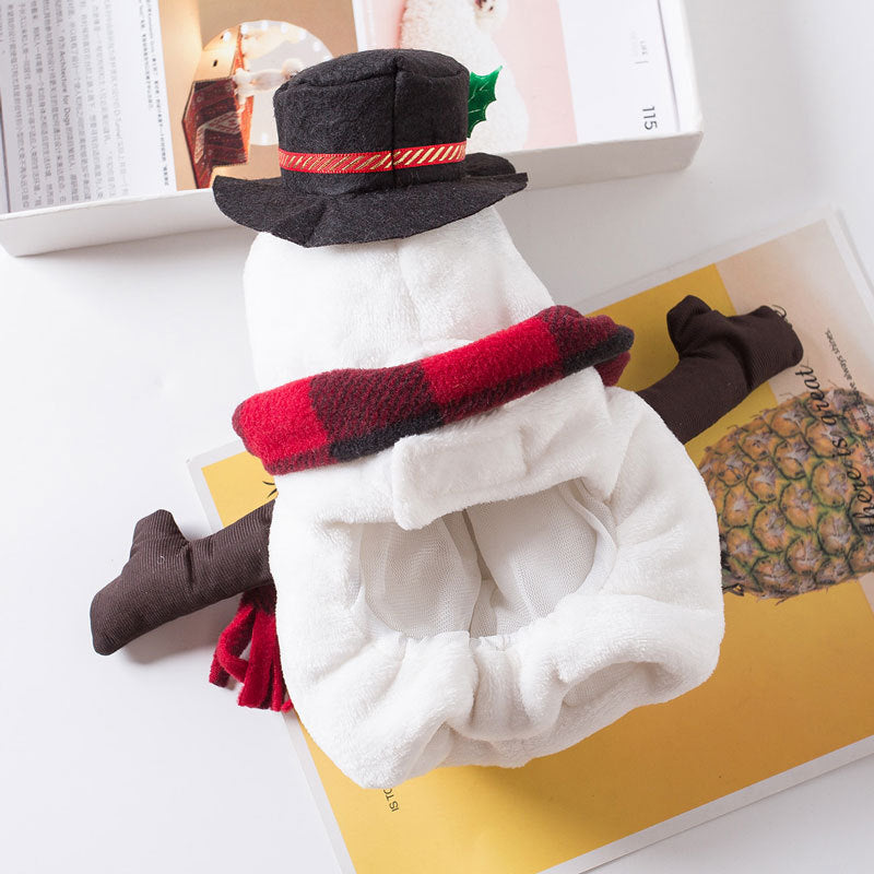 Pet Christmas Snowman Costume Outfits