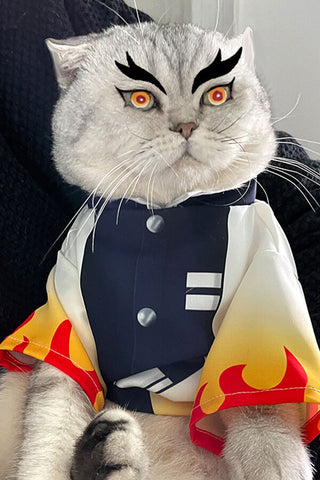 Kyojuro Rengoku Kimono Costume for Cat and Small Dogs